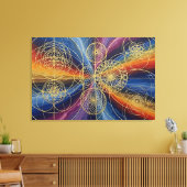 Kosmische Heilige Geometrie Canvas Afdruk (Insitu (Woonkamer))