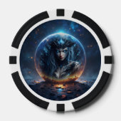 Kosmische Heks – Geboren uit de Sterrenbol. Poker Chips (Voorkant)