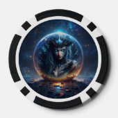 Kosmische Heks – Geboren uit de Sterrenbol. Poker Chips (Achterkant)