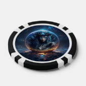 Kosmische Heks – Geboren uit de Sterrenbol. Poker Chips (Enkel)
