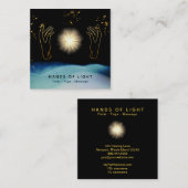 *~* kosmische heling van de handen in het universu vierkante visitekaartje (Voorkant / Achterkant)