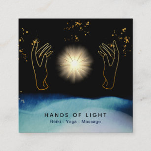 *~* Kosmische heling van de handen Universe Stars  Vierkante Visitekaartje