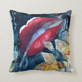 Kosmische hellingslips Pillow door Deprise Kussen