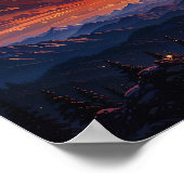 Kosmische hemel - Kosmische illustratiestijl Poster (Hoek)