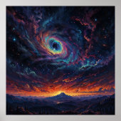 Kosmische hemel - Kosmische illustratiestijl Poster (Voorkant)