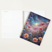 Kosmische hemel met fantasiebloemen planner (Display)