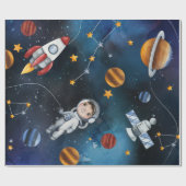 kosmische hemel-Waterverf in de kosmische ruimte Cadeaupapier (Vlak)