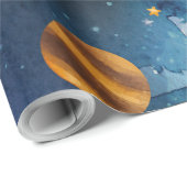 kosmische hemel-Waterverf in de kosmische ruimte Cadeaupapier (Rol Hoek)