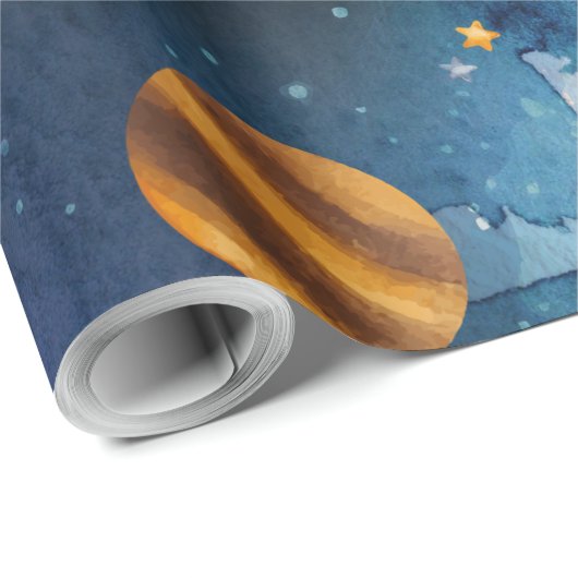 kosmische hemel-Waterverf in de kosmische ruimte Cadeaupapier (Rol Hoek)