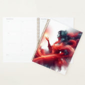Kosmische Hemelgodin Abstracte Rode Wolk Melkweg Planner (Display)