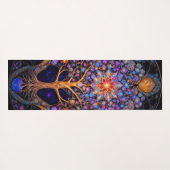 Kosmische hemelse levensboom yogamat (Achterkant (horizontaal))