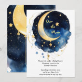 Kosmische hemelse Waterverf Baby shower Kaart (Voorkant / Achterkant)