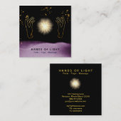 *~* kosmische herstellende handjes universele ener vierkante visitekaartje (Voorkant / Achterkant)