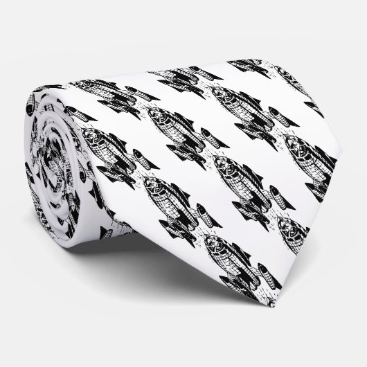 Kosmische hoogten: Ruimteraket  Stropdas (Opgerold)