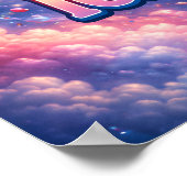 Kosmische IJshoorn Kunst Poster (Hoek)