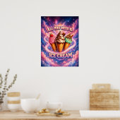 Kosmische IJshoorn Kunst Poster (Keuken)