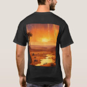 Kosmische Impact - Gravity-Style Meteor Shower T-s T-shirt (Achterkant)