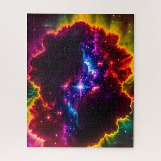 Kosmische Indigo Fantasy Cloud met Starry Center Legpuzzel (Verticaal)