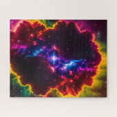 Kosmische Indigo Fantasy Cloud met Starry Center Legpuzzel (Horizontaal)