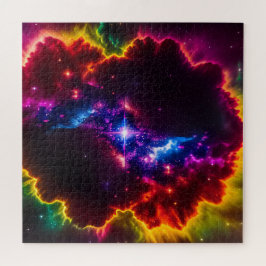 Kosmische Indigo Fantasy Cloud met ster in het cen Legpuzzel