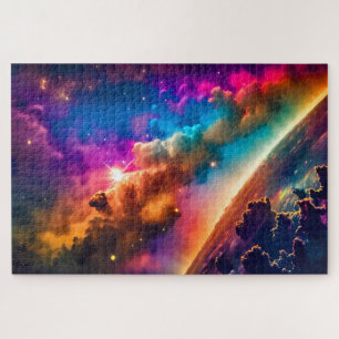Kosmische indigo hemels boven de aarde legpuzzel