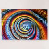 Kosmische Indigo hypnotisch Nodig Rainbow Fun Swir Legpuzzel (Horizontaal)