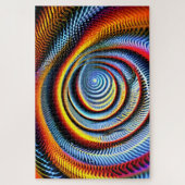 Kosmische Indigo hypnotisch Nodig Rainbow Fun Swir Legpuzzel (Verticaal)