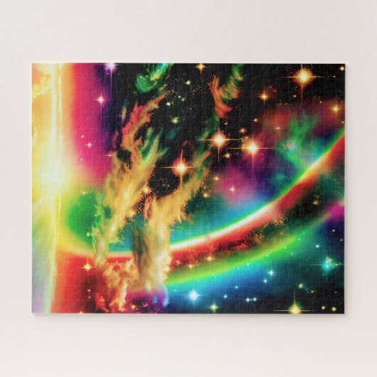 Kosmische Indigo Interstellaire Gebeurtenis in Mag Legpuzzel (Horizontaal)