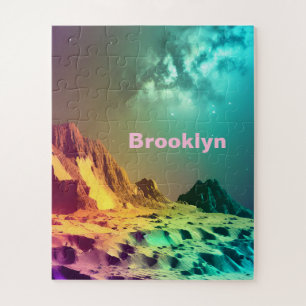 Kosmische Indigo Planet onder Verbazingwekkend Uni Legpuzzel