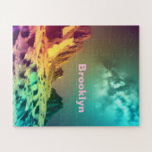 Kosmische Indigo Planet onder Verbazingwekkend Uni Legpuzzel (Horizontaal)