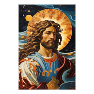 *~* Kosmische Jezus Betrokken Universum Aarde AP50 Foto Afdruk