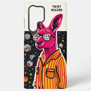 Kosmische kangoeroe in pyjama met kubussen samsung galaxy hoesje