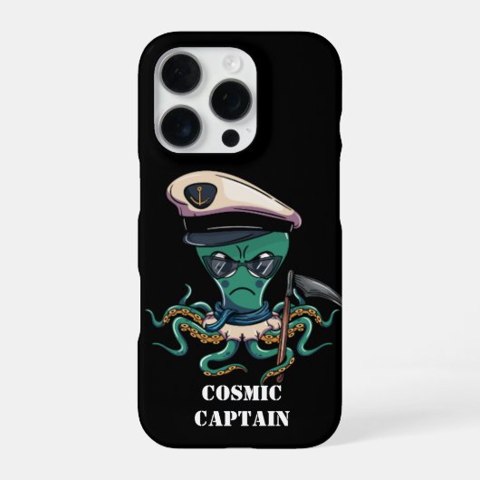 Kosmische Kapitein iPhone Hoesje (Achterkant)