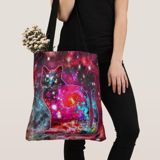Kosmische Kat Alpha Tote Bag (Dichtbij)
