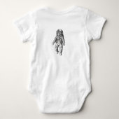 Kosmische Kat Astronaut Babykleren Romper (Achterkant)