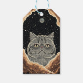 Kosmische Kat Cadeaulabel (Voorkant)