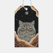 Kosmische Kat Cadeaulabel (Achterkant)