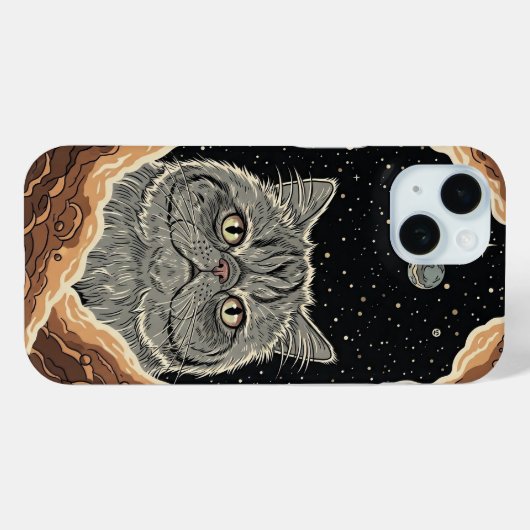 Kosmische Kat Case-Mate iPhone Case (Achterkant (horizontaal))