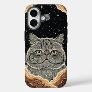 Kosmische Kat iPhone 16 Hoesje