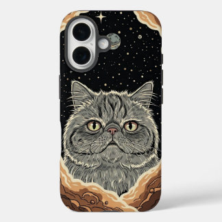 Kosmische Kat iPhone 16 Hoesje