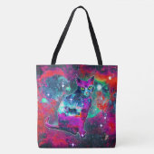 Kosmische Kat Delta Tote Bag (Voorkant)