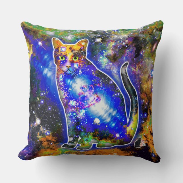 Kosmische Kat Epsilon Kussen (Voorkant)