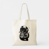 Kosmische Kat in ruimtehelm - Tote Bag (Achterkant)