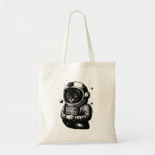 Kosmische Kat in ruimtehelm - Tote Bag