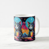 Kosmische Kat Koffie Koffiemok (Voorkant rechts)