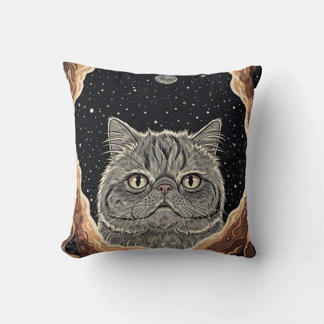 Kosmische Kat Kussen (Voorkant)