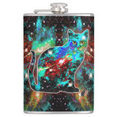 Kosmische Kat Lambda Heupfles (Voorkant)