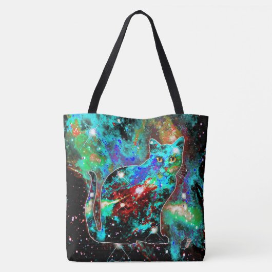 Kosmische Kat Lambda Tote Bag (Achterkant)