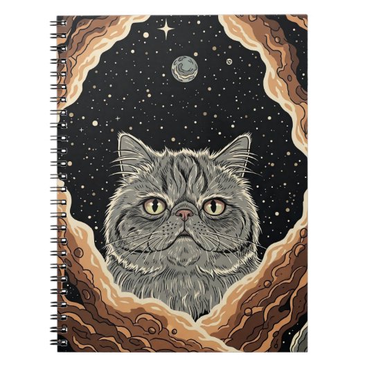 Kosmische Kat Notitieboek (Voorkant)
