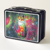 Kosmische Kat Omega Metalen Lunchbox (Achterkant)